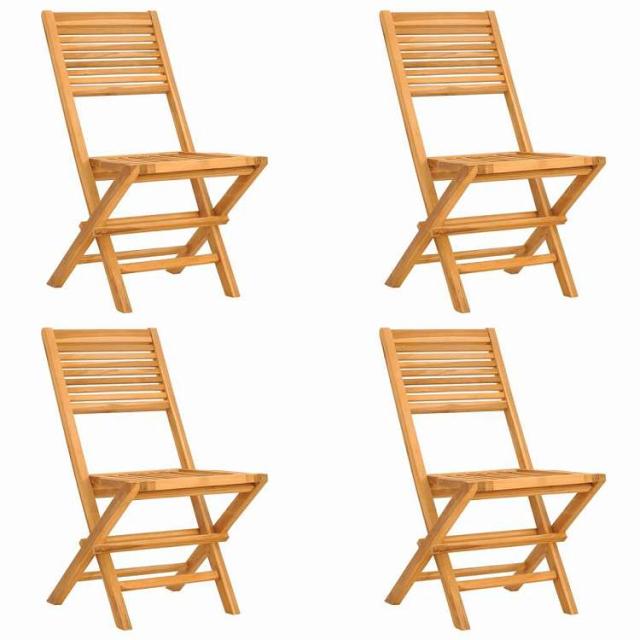 vidaXL ガーデンダイニング5点セット チーク無垢材 家具 アウトドア家具 屋外家具セット【送料無料】_2
