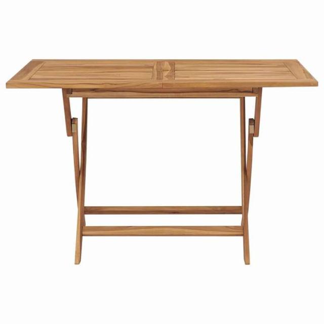 vidaXL 折りたたみ式ガーデンテーブル 120x70x75cm チーク無垢材 家具 アウトドア家具 アウトドアテーブル【送料無料】_1