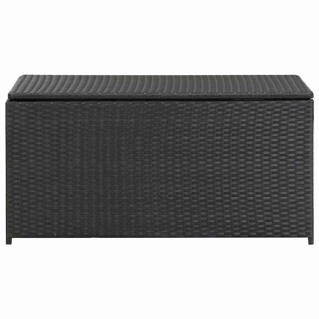 vidaXL ガーデン収納ボックス 100x50x50 cm ポリラタン製 ブラック 家具 アウトドア家具 屋外収納ボックス【送料無料】_2