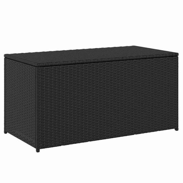 vidaXL ガーデン収納ボックス 100x50x50 cm ポリラタン製 ブラック 家具 アウトドア家具 屋外収納ボックス【送料無料】_3