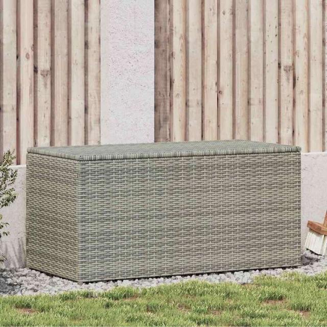 vidaXL ガーデン収納ボックス ポリラタン製 100x50x50 cm グレー 家具 アウトドア家具 屋外収納ボックス【送料無料】_1