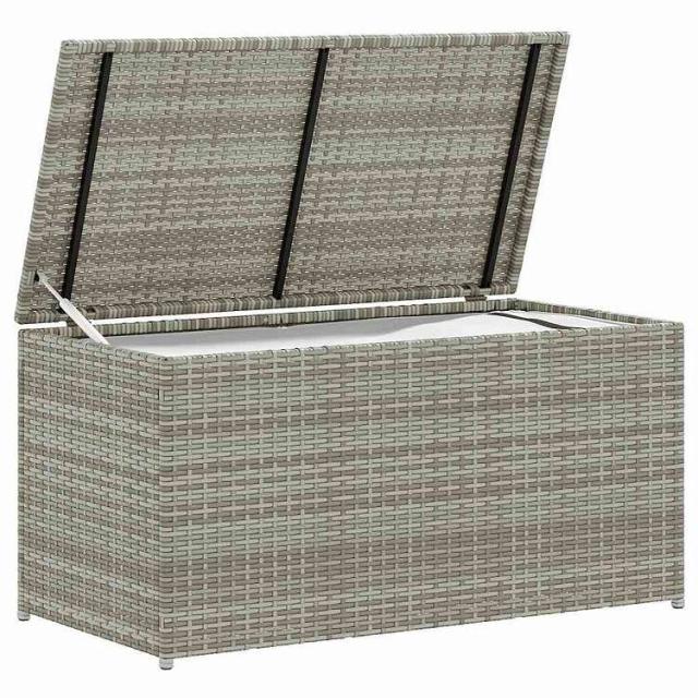 vidaXL ガーデン収納ボックス ポリラタン製 100x50x50 cm グレー 家具 アウトドア家具 屋外収納ボックス【送料無料】_2