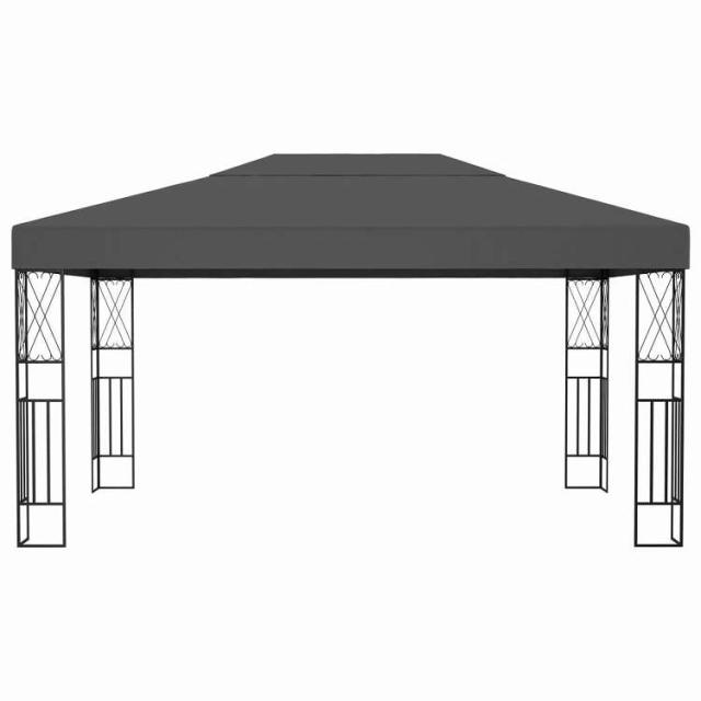 vidaXL ガゼボ 3x4m 布製 アントラシート ホーム&ガーデン 芝&ガーデン アウトドアリビング アウトドアストラクチャー キャノピー・ガゼボ【送料無料】_1