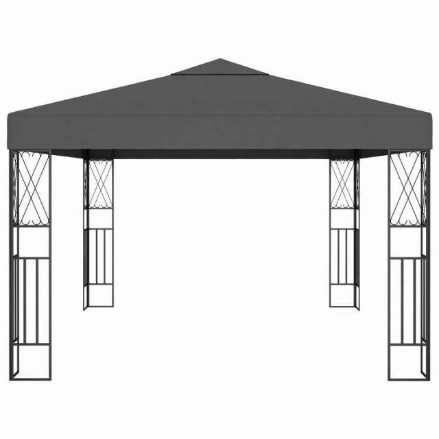 vidaXL ガゼボ 3x4m 布製 アントラシート ホーム&ガーデン 芝&ガーデン アウトドアリビング アウトドアストラクチャー キャノピー・ガゼボ【送料無料】_2