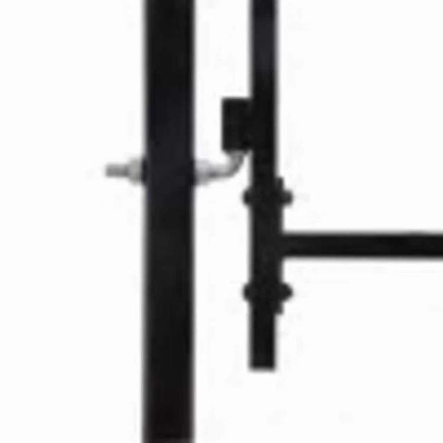 vidaXL フェンス門 両開き扉 3x1.75m スパイクトップ付き スチール製 ブラック ハードウェア フェンス&バリア ゲート【送料無料】_3