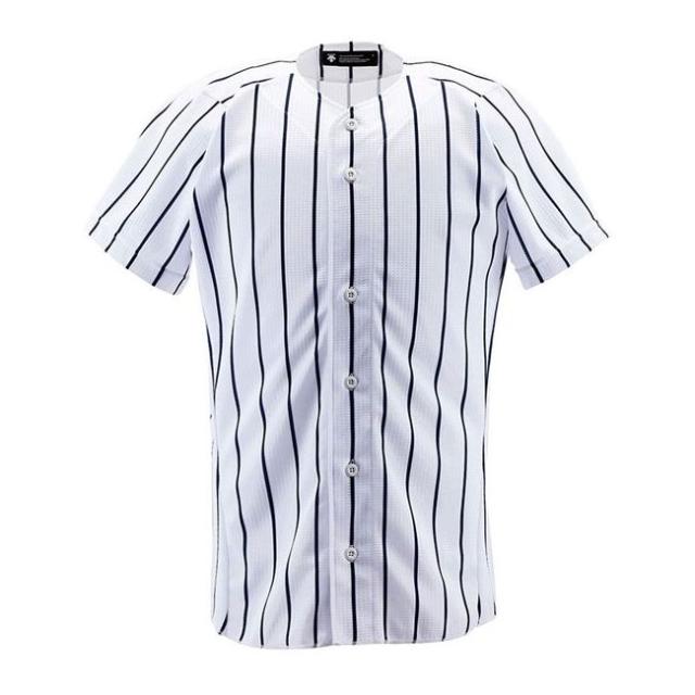 デサント（DESCENTE） ユニフォームシャツ ジュニアフルオープンシャツ（ワイドストライプ） JDB6000【送料無料】の通販は 5,260円