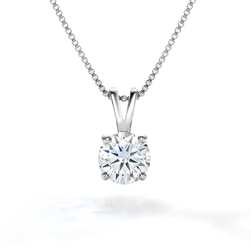 クリア／プラチナ加工 [Gift from New York] ネックレス レディース 1.25ct プラチナ 加工 一粒ネックレス シルバー925  金属アレルギー対｜au PAY マーケット