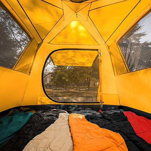 お得！送料無料】yellow-4p KAZOO テント ツーリングドーム 二重層 前