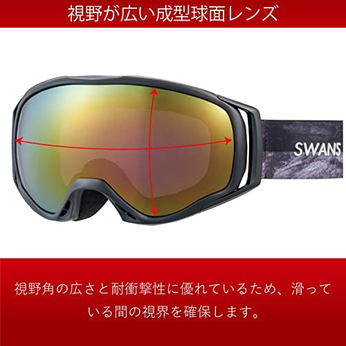 【お得！送料無料】SMBK:レッドミラー×グレイ SWANS (スワンズ) スノーゴーグル 060-MDHS SMBK レッドミラー×グレイ スキー  スノーボー｜au PAY マーケット