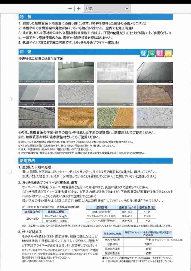 【お得！送料無料】 ヤブ原産業 水性浸透型下地強化剤 ガッチリ浸透プライマーW 4kg｜au PAY マーケット