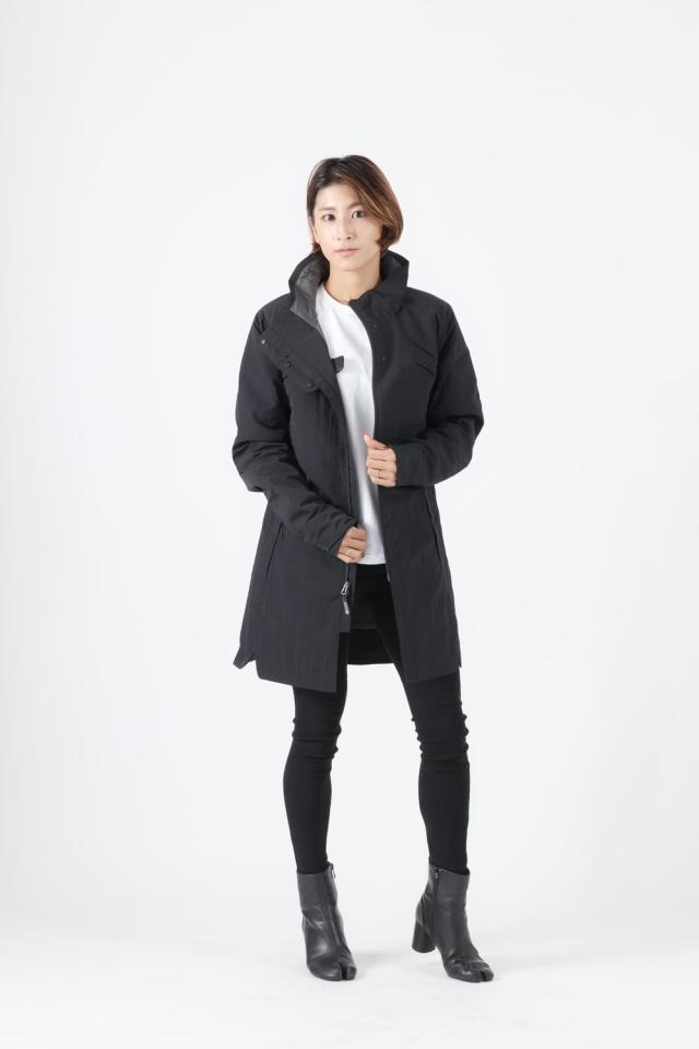 OROS JAPAN オロス Orion City Coat オリオンシティコート レディース アウター ジャケット コート ウェア 防寒着 日常 普段使い 通勤 ビジネス 旅行 シンプル 防寒 暖かい 撥水 ポケット 収納 薄手 軽量 冬 黒 ブラック 