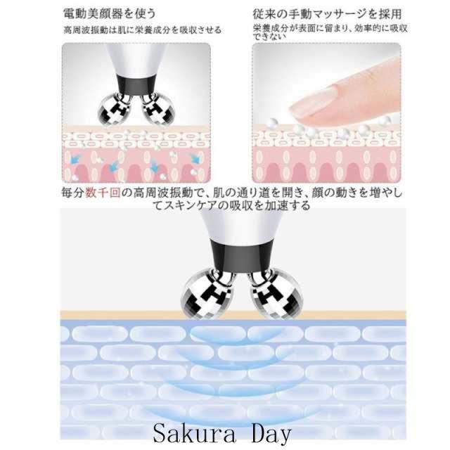 美顔ローラー EMS ほうれい線 アクティブ ローラー コロコロ フェイス