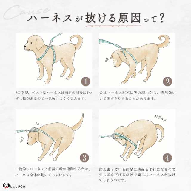 犬 ハーネス 小型犬 中型犬 大型犬 抜けにくい 抜けない 柴犬 おしゃれ