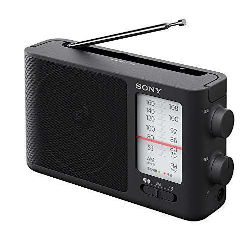 ソニー ポータブルラジオ ICF-506: FM/AM/ワイドFM対応 電池駆動可能(単3形3本) ブラック ICF-506 C
