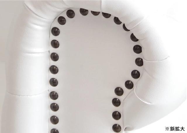 ソファ ソファー 1人掛け クラシックソファ クラシカルソファ ヨーロピアン アンティーク風 チェスターフィールド風 ブリティッシュ 英国風 1人用 ホワイト 白の通販は