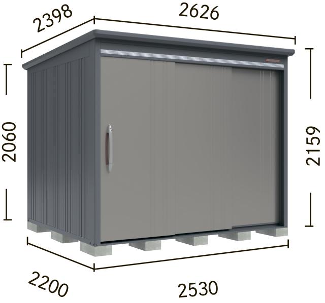 BELOS　B-2522　背面棚　一般型/標準屋根　収納　物置　屋外 【間口1,730mm　奥行1,400mm　高さ2163mm】 【配送のみ】の通販は