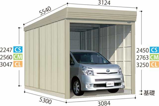 タクボ ガレージ 倉庫ＣＬ−Ｓ３１５３  カールフォーマ  積雪型 標準屋根  配送のみ 送料無料 屋外 物置 - 1