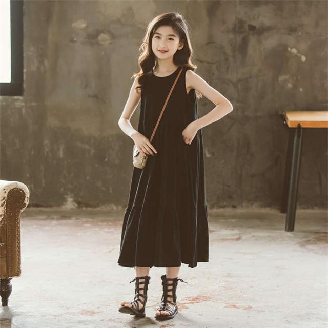 短納期】ワンピース キッズ ロングワンピース フレアワンピース