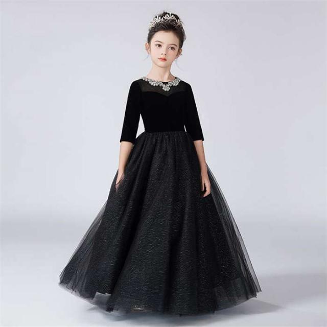 子供ドレス 発表会 ドレス ロングドレス こどもドレス 結婚式 ワンピース フォーマル フラワーガール キッズドレス 子供ワンピース_1