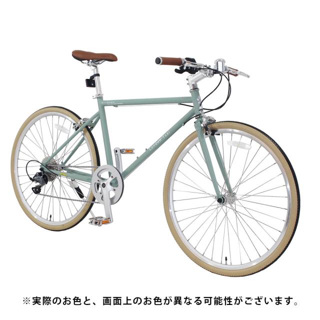 クロスバイク 26インチ クロモリ シマノ 9段変速ギア スタンド付き