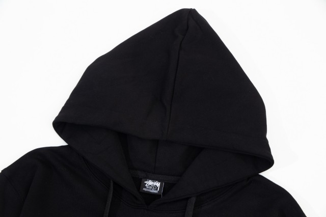 Stussy パーカー ステューシー プルオーバー スウェット ブラック 猫 S