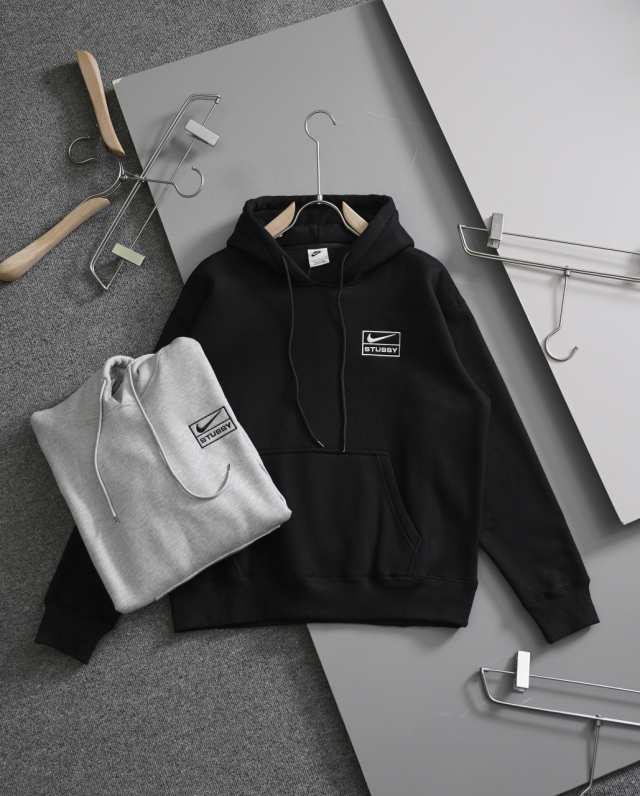 2023 秋冬新作 Nike x Stussy ナイキ ステューシー 共同ブランド 23SS 無地 刺繍ロゴ フーデッド フリース  スウェットシャツ｜au PAY マーケット