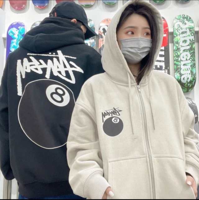 STUSSY パーカー ステューシー クルーネック スウェット 22ss 8 Ball