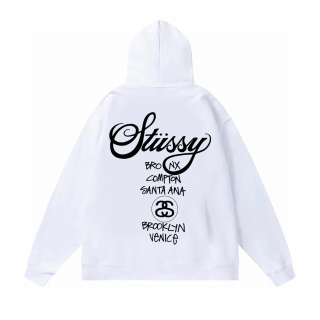 新品 ステューシー STUSSY プリント ファッション パーカープル