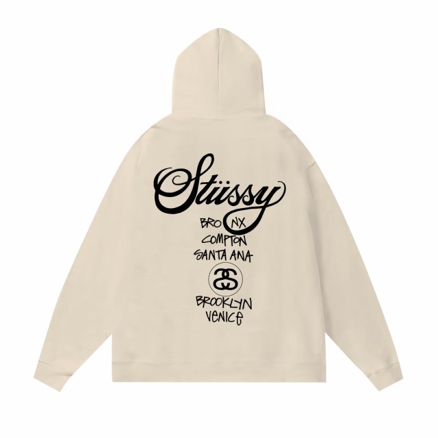 新品 ステューシー STUSSY プリント ファッション パーカープル