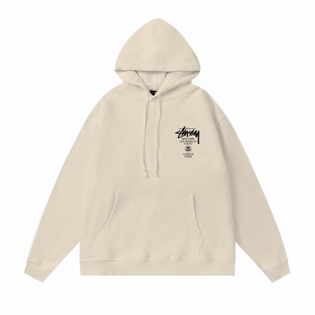 新品 ステューシー STUSSY プリント ファッション パーカープル 