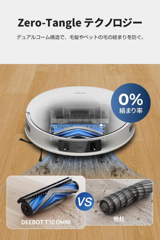 ECOVACS DEEBOT T30 PRO OMNI ロボット掃除機 水拭き 両用 モップ洗浄 自動ゴミ収集 DDX14-12EE エコバックス (17)_2