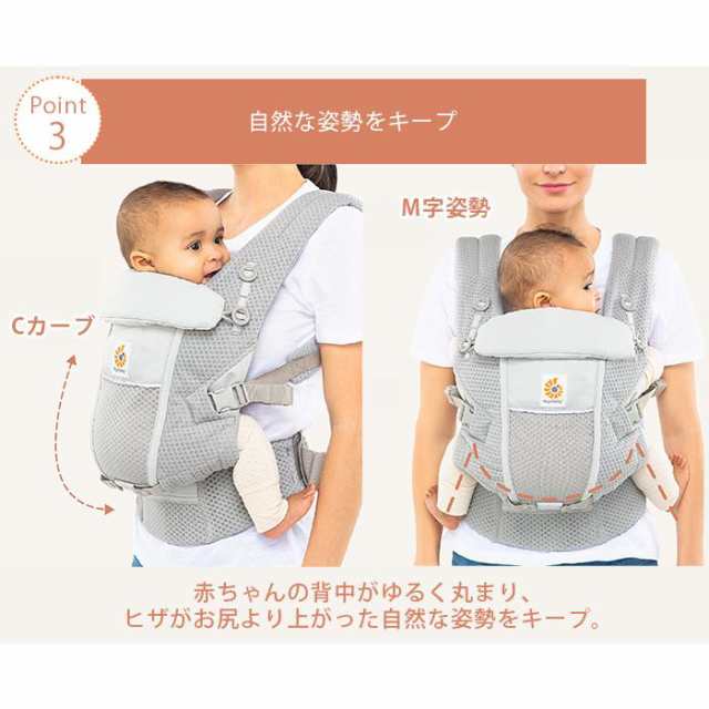 エルゴ アダプト ソフトフレックス ミッドナイトブルー エルゴベビー 抱っこ紐 新生児 抱っこひも Ergobaby adapt SoftFlex  メッシュ｜au PAY マーケット