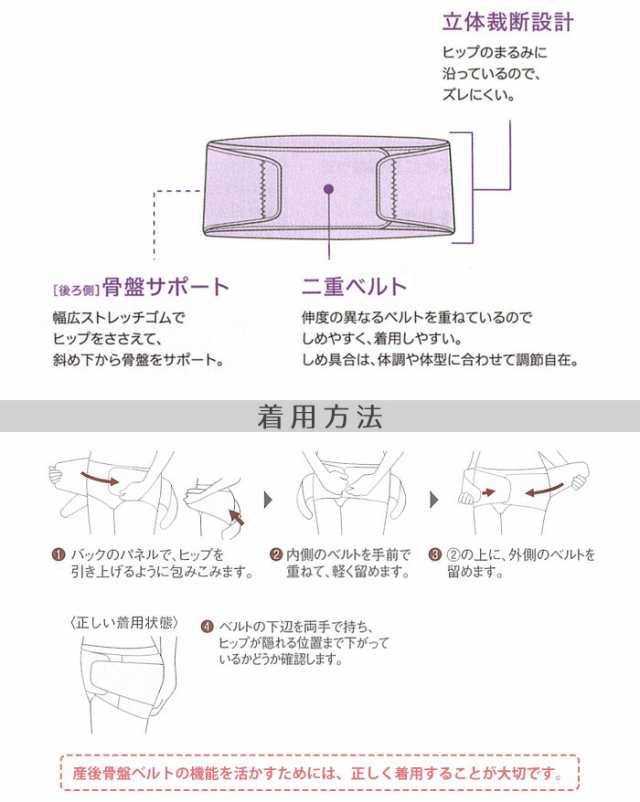 産後骨盤ベルト LL 産後から 産褥 - インナー