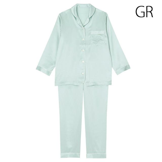 20％OFF wacoal ワコール レディース 睡眠科学 絹 シルク100% パジャマ シルクサテン シャツパジャマ 長袖 上下セット (MP・M・Lサイズ) YDX542 20％OFF wacoal ワコール レディース 睡眠科学 絹 シルク100% パジャマ