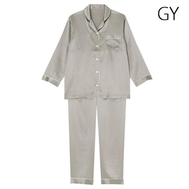20％OFF wacoal ワコール レディース 睡眠科学 絹 シルク100% パジャマ シルクサテン シャツパジャマ 長袖 上下セット (MP・M・Lサイズ) YDX542_2