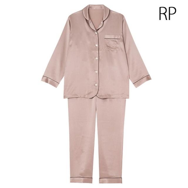 20％OFF wacoal ワコール レディース 睡眠科学 絹 シルク100% パジャマ シルクサテン シャツパジャマ 長袖 上下セット (MP・M・Lサイズ) YDX542_5