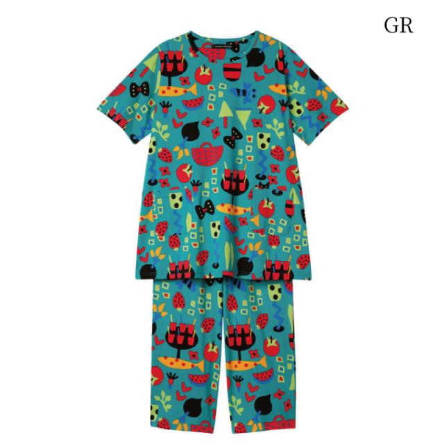 ワコール マタノアツコ ねこドット 長袖 パジャマ キルトニット 上下