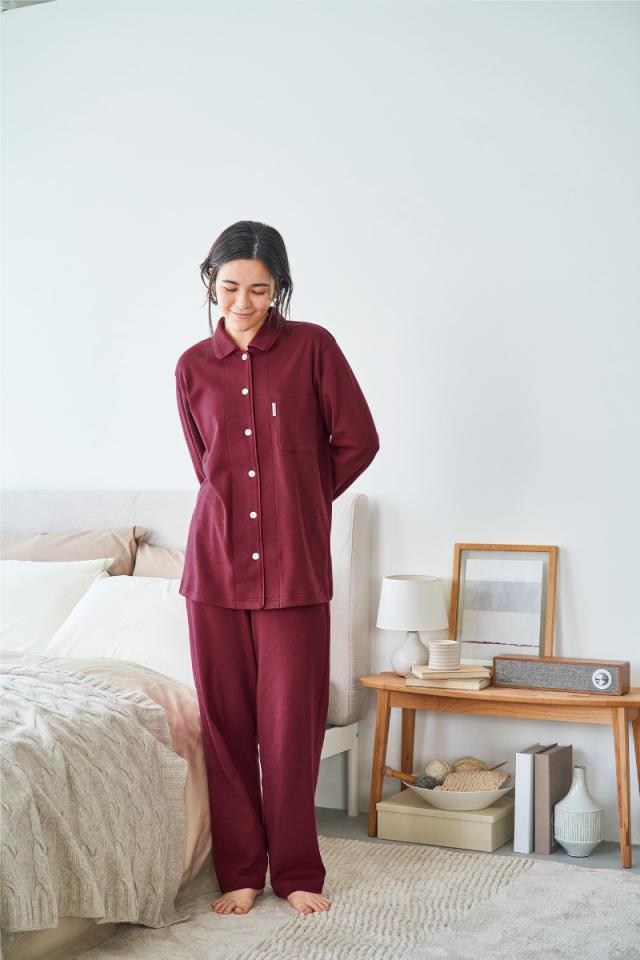 30％OFF ワコール wacoal レディース 睡眠科学 綿100% 長袖パジャマ あったか 10分袖 10分丈 上下セット 天綿 超長綿 (M・Lサイズ) YDW446 の通販は