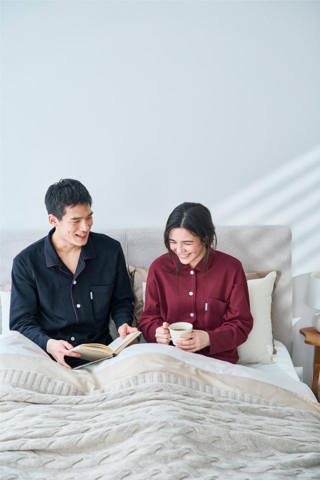 30％OFF ワコール wacoal レディース 睡眠科学 綿100% 長袖パジャマ あったか 10分袖 10分丈 上下セット 天綿 超長綿 (M・Lサイズ) YDW446 の通販は