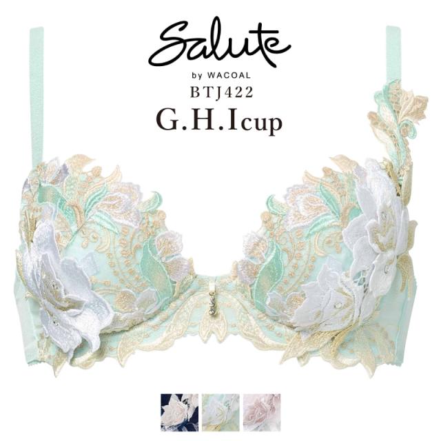 ワコール Wacoal サルート salute 22グループ 22G プッシュアップ P-UP 3/4カップブラジャー 下着 単品 レディース 女性 G・H・Iカップ BTJ422 glm