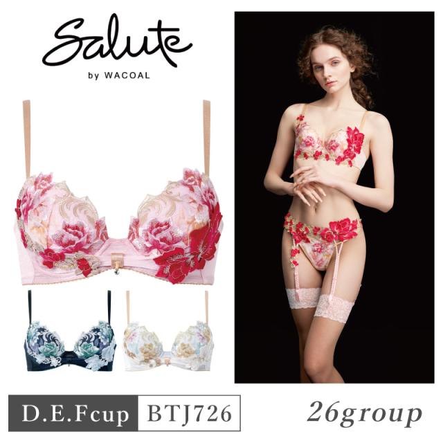 25%OFF ワコール Wacoal サルート salute 26グループ 26G リボンブラ 3/4カップブラジャー 下着 単品 レディース 女性 D・E・Fカップ BTJ726 glm