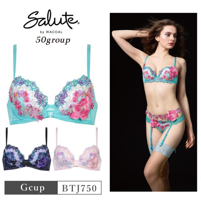 20%OFF ワコール Wacoal サルート Salute 50グループ 50G リボンブラ 3/4カップブラジャー 下着 単品 レディース 女性 Gカップ BTJ750 glmの通販は 9,240円