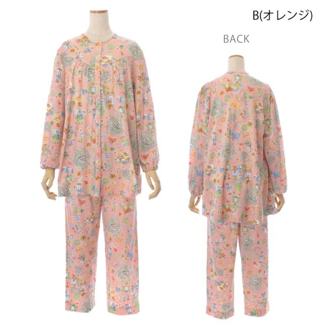 【数量限定!TUNIC商品税込5,以上でミニタオルプレゼント】 TUNIC チュニック 切り替えパジャマ 80接結 ハーブガーデン フェミニン 綿100％ 鴨居羊子 かもいようこ フリーサイズ 26240P_2