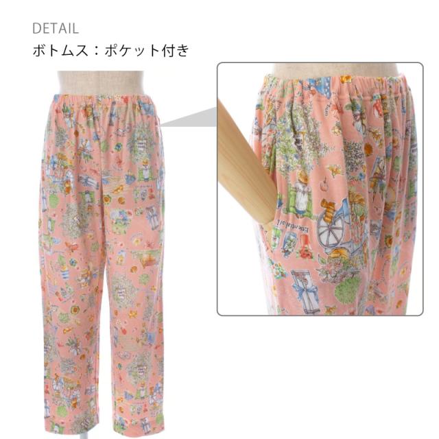 【数量限定!TUNIC商品税込5,以上でミニタオルプレゼント】 TUNIC チュニック 切り替えパジャマ 80接結 ハーブガーデン フェミニン 綿100％ 鴨居羊子 かもいようこ フリーサイズ 26240P_5