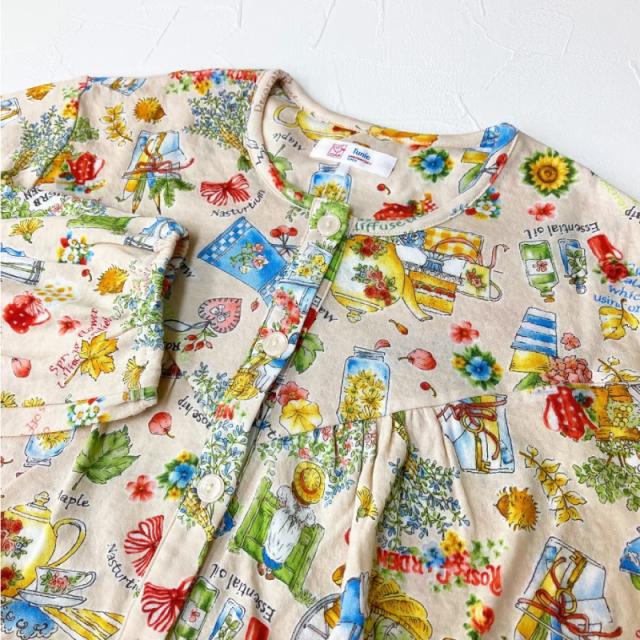 【数量限定!TUNIC商品税込5,以上でミニタオルプレゼント】 TUNIC チュニック 切り替えパジャマ 80接結 ハーブガーデン フェミニン 綿100％ 鴨居羊子 かもいようこ フリーサイズ 26240P_9
