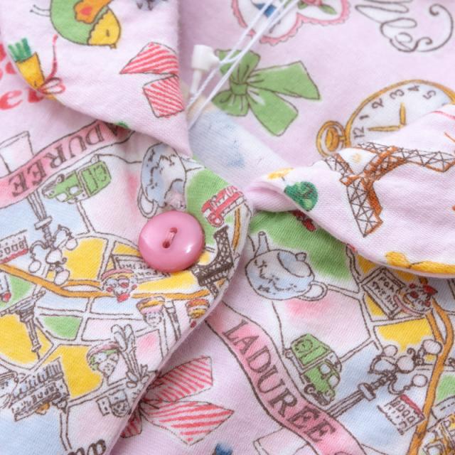 TUNIC チュニック 全開パジャマ 長袖 長ズボン 60接結 エッフェル塔 綿