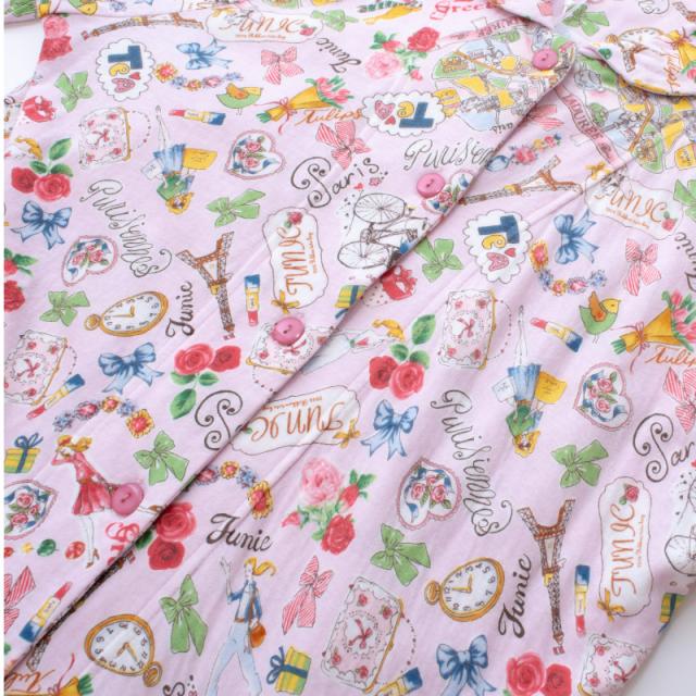 鴨居羊子TUNICのパジャマ　長袖長ズボン　80接結　新品未使用 チュニック 期間限定30％OFF TUNIC 鴨居羊子 長袖全開パジャマ 40接結