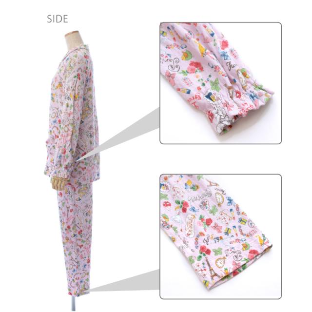 【数量限定!TUNIC商品税込5,以上でミニタオルプレゼント】 TUNIC チュニック 全開パジャマ 長袖 長ズボン 60接結 エッフェル塔 綿100％ 鴨居羊子 かもいようこ 日本製 フリーサイズ 29344P 【返品交換不可】_8