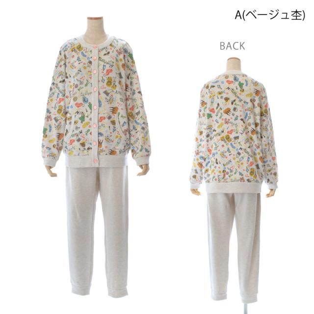 【新品タグ付】TUNIC☆鴨居羊子☆秋冬パジャマ☆綿100％ TUNIC チュニック エイトロック・TUNICキャラ 前開きパジャマ 全開