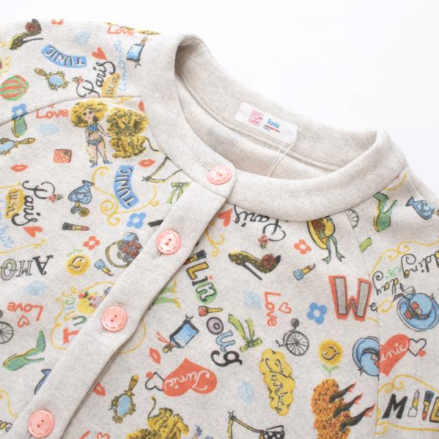 TUNIC チュニック エイトロック・TUNICキャラ 前開きパジャマ 全開